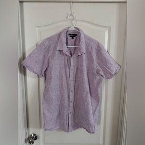 Marc Anthony Slim Fit Lilac Floral Button Up Sz XXL